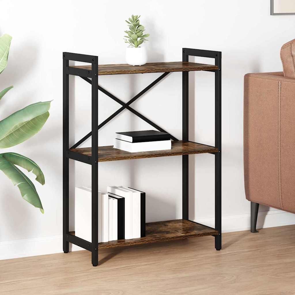 Bogreol 60 x 30 x 85 cm Konstrueret træ Røget eg