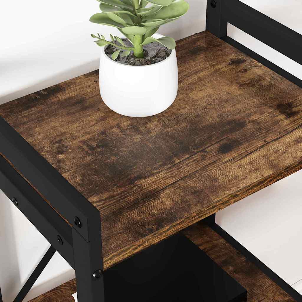 Bogreol 60 x 30 x 85 cm Konstrueret træ Røget eg