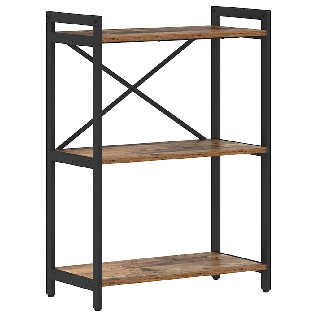 Bogreol 60 x 30 x 85 cm Konstrueret træ Gammelt træ