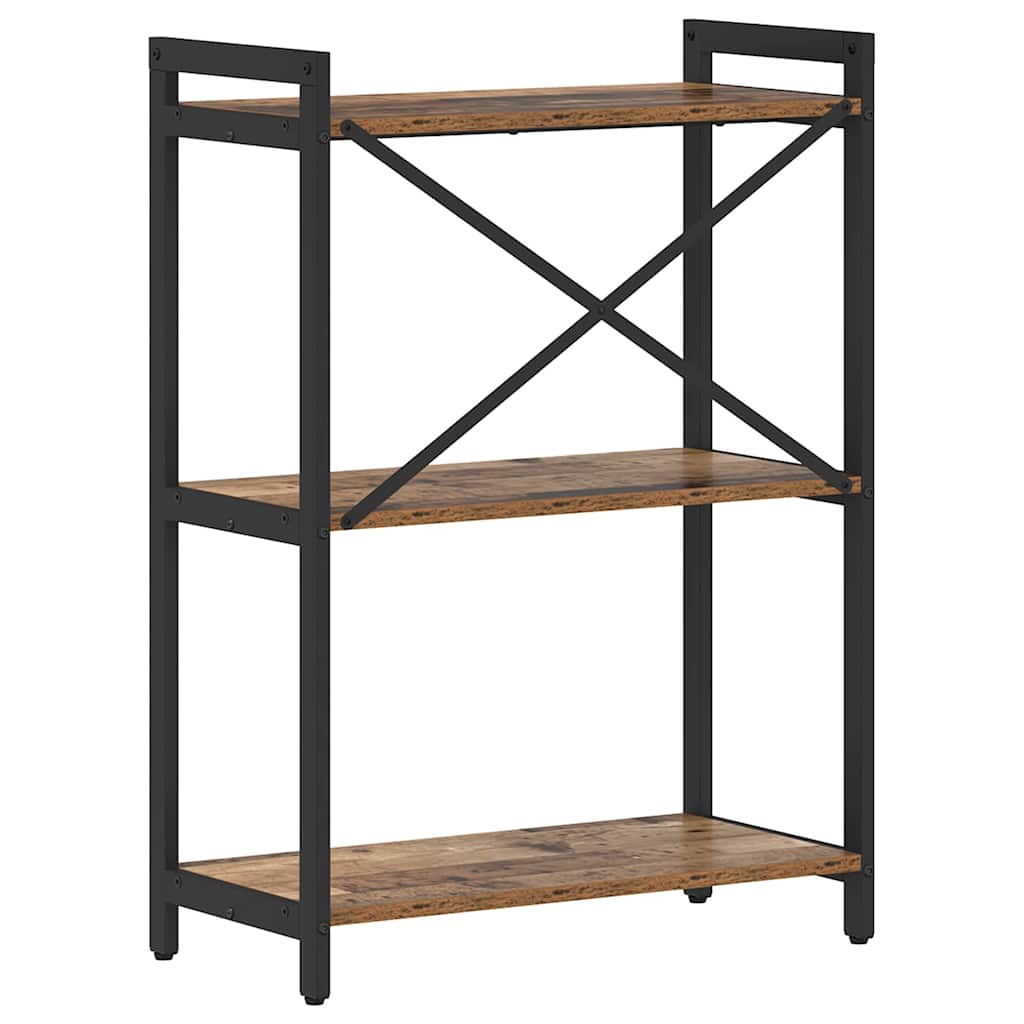Bogreol 60 x 30 x 85 cm Konstrueret træ Gammelt træ