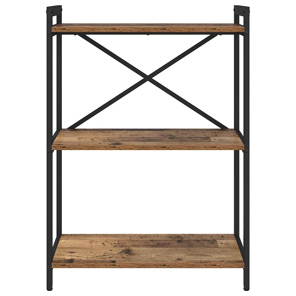 Bogreol 60 x 30 x 85 cm Konstrueret træ Gammelt træ