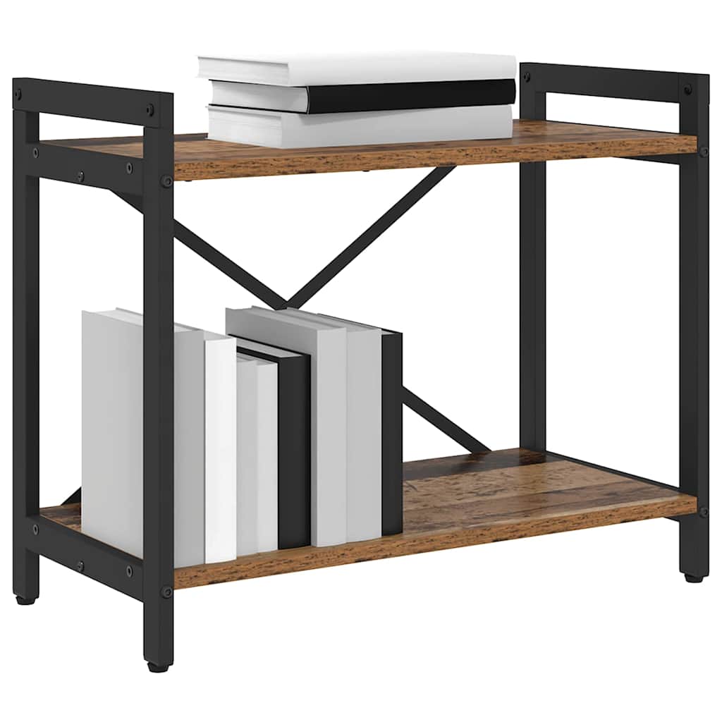 Bogreol 60 x 30 x 50 cm Konstrueret træ Gammelt træ
