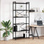 Bogreol 80 x 30 x 189,5 cm Konstrueret træ Sort eg