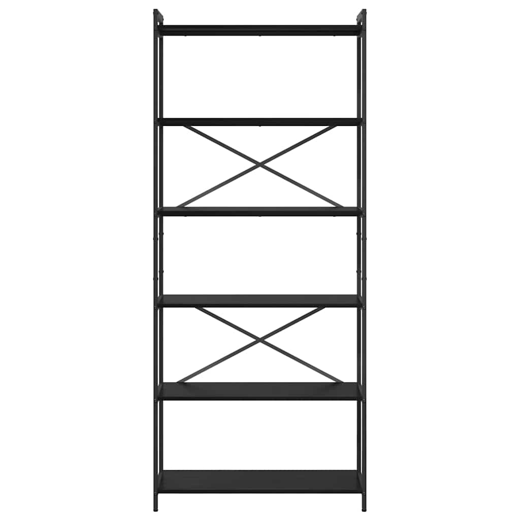 Bogreol 80 x 30 x 189,5 cm Konstrueret træ Sort eg