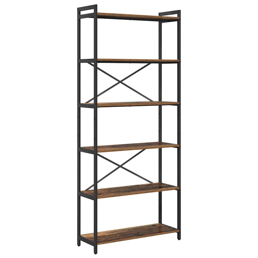 Bogreol 80 x 30 x 189,5 cm Konstrueret træ Gammelt træ