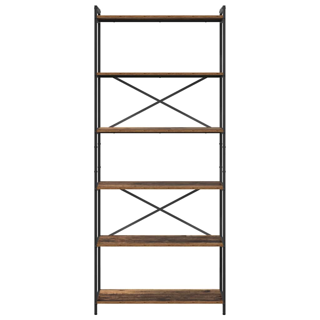 Bogreol 80 x 30 x 189,5 cm Konstrueret træ Gammelt træ
