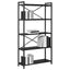 Bogreol 80 x 30 x 155 cm Konstrueret træ Sort eg