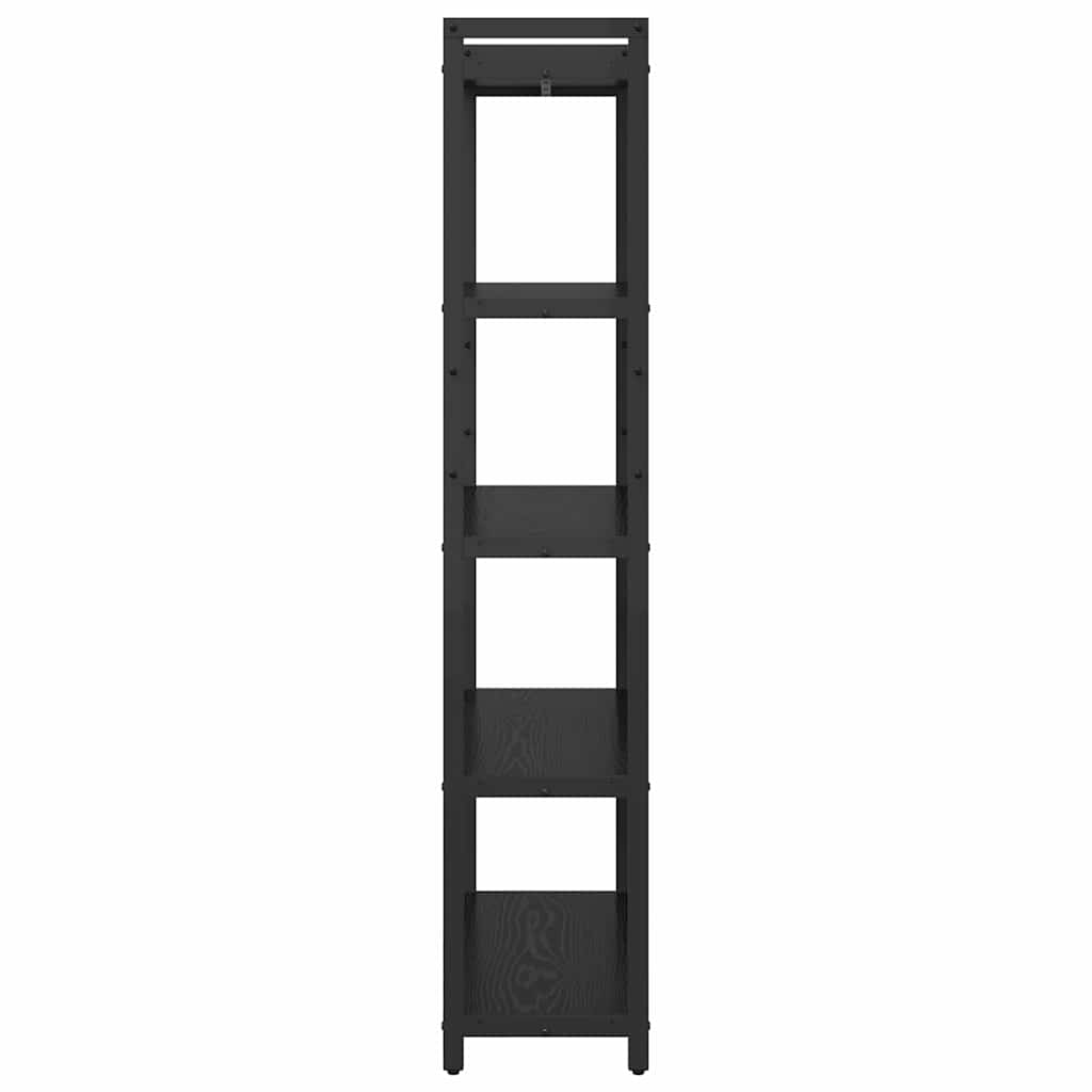 Bogreol 80 x 30 x 155 cm Konstrueret træ Sort eg