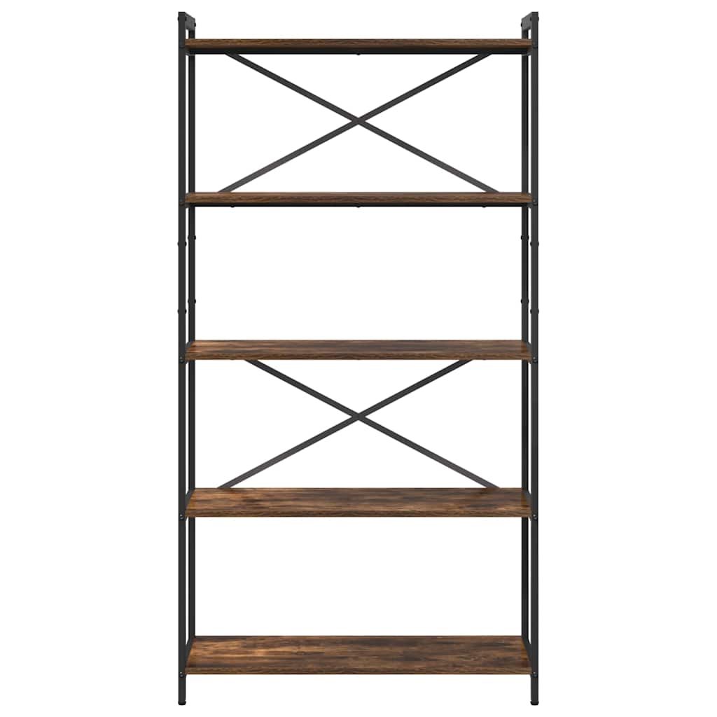 Bogreol 80 x 30 x 155 cm Konstrueret træ Røget eg