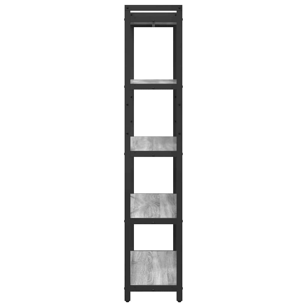 Bogreol 80 x 30 x 155 cm Konstrueret træ Grå sonoma-eg