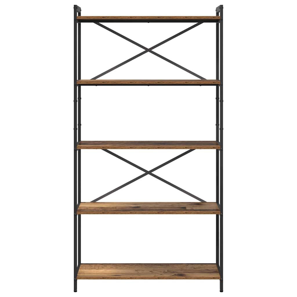 Bogreol 80 x 30 x 155 cm Konstrueret træ Gammelt træ