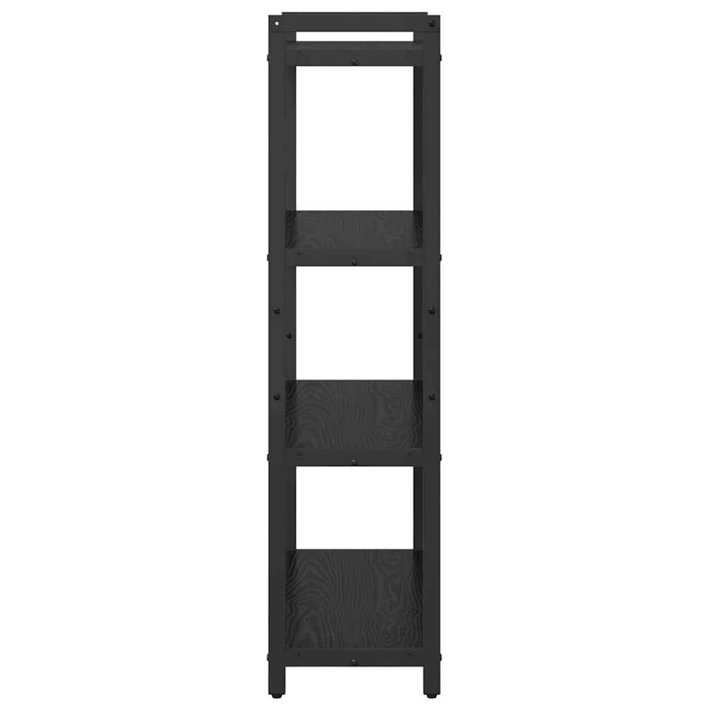 Bogreol 80 x 30 x 120 cm Konstrueret træ Sort eg