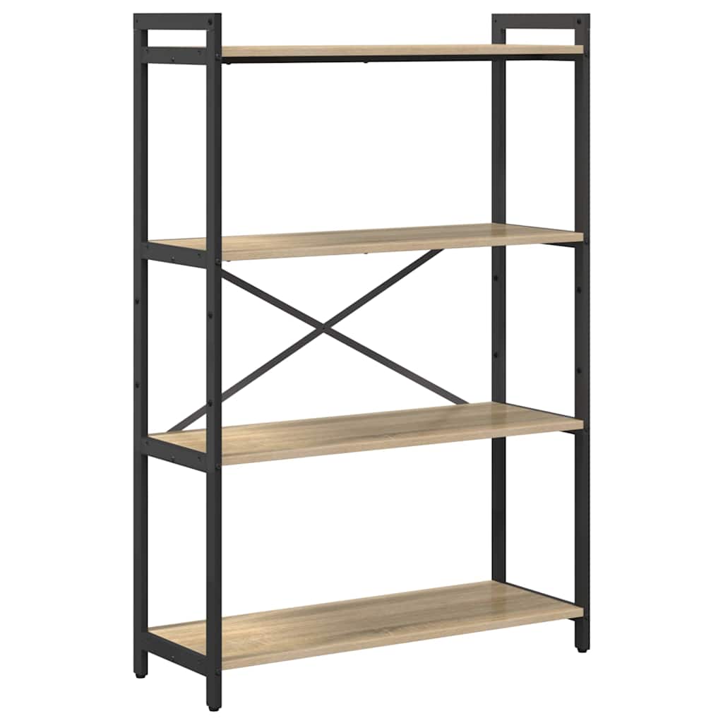 Bogreol 80 x 30 x 120 cm Konstrueret træ Sonoma eg