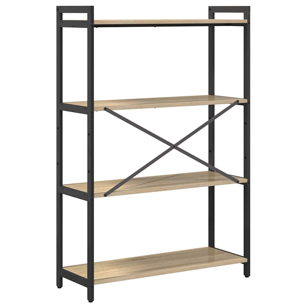 Bogreol 80 x 30 x 120 cm Konstrueret træ Sonoma eg