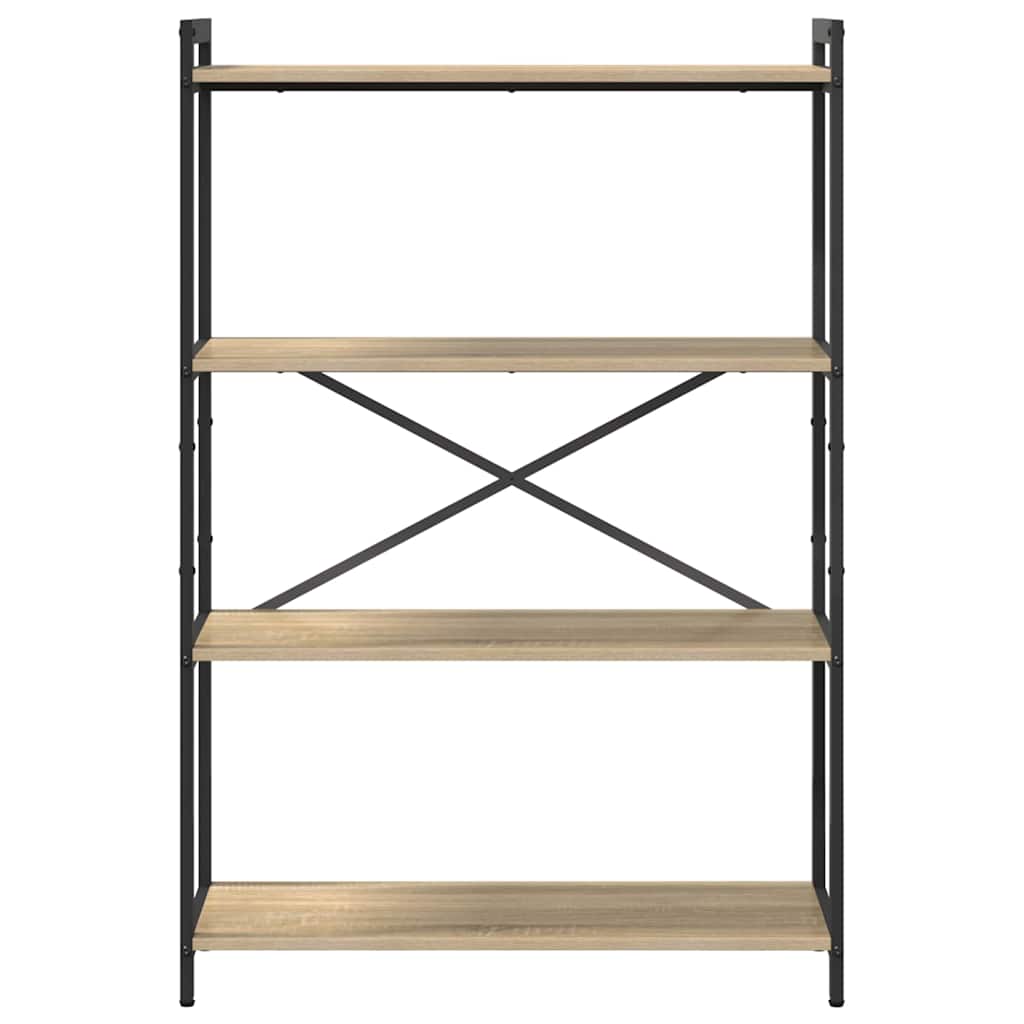 Bogreol 80 x 30 x 120 cm Konstrueret træ Sonoma eg