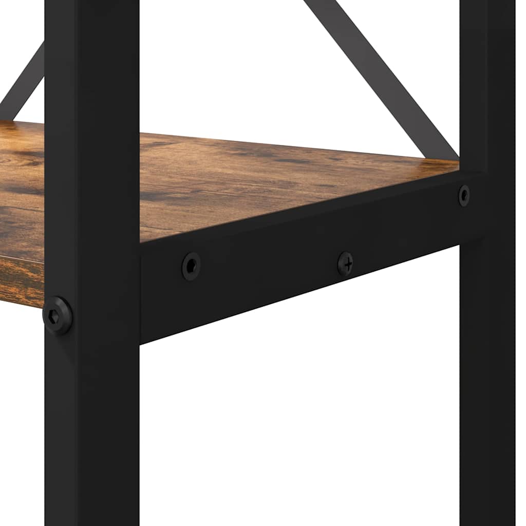 Bogreol 80 x 30 x 120 cm Konstrueret træ Røget eg