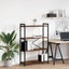 Bogreol 80 x 30 x 120 cm Konstrueret træ Røget eg