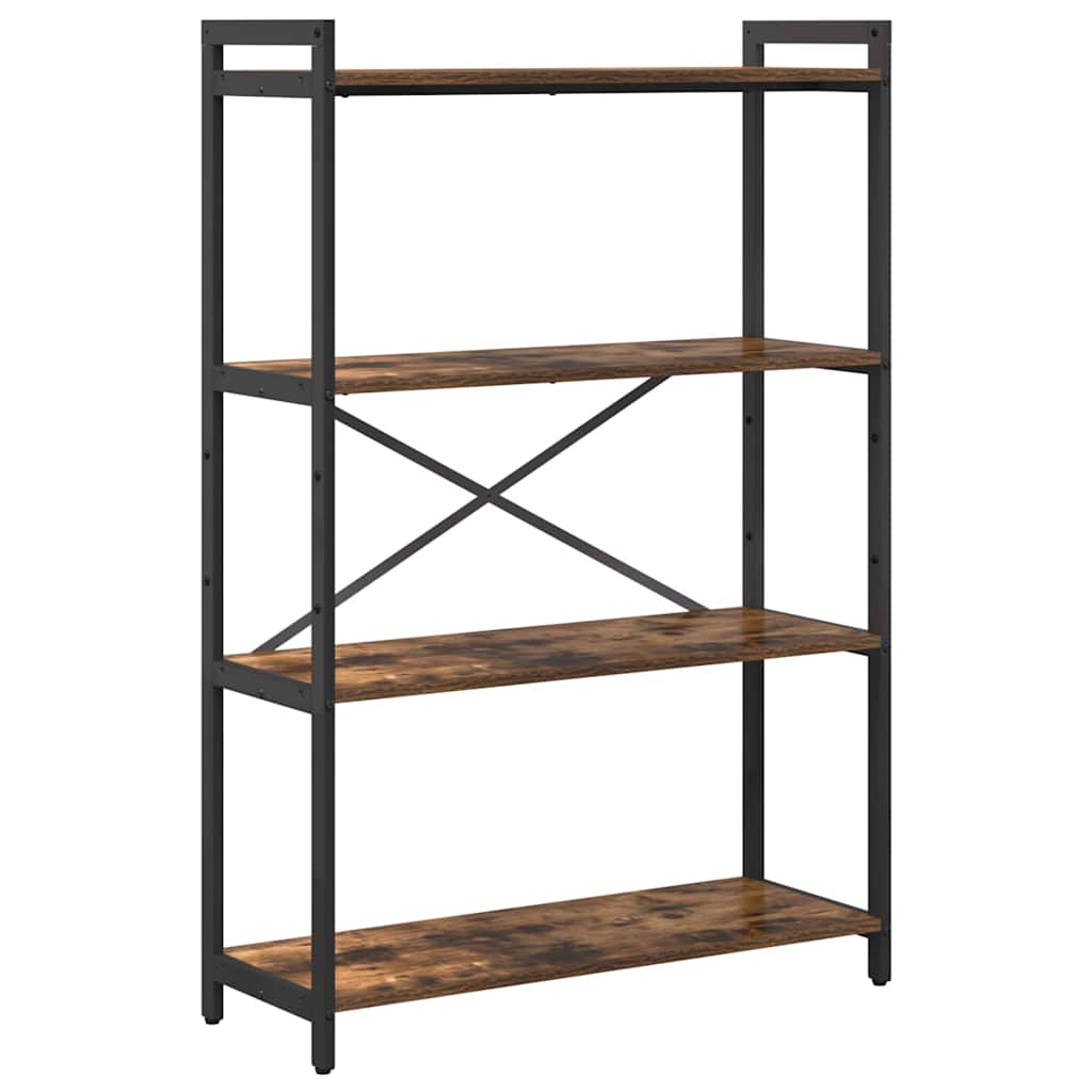 Bogreol 80 x 30 x 120 cm Konstrueret træ Røget eg