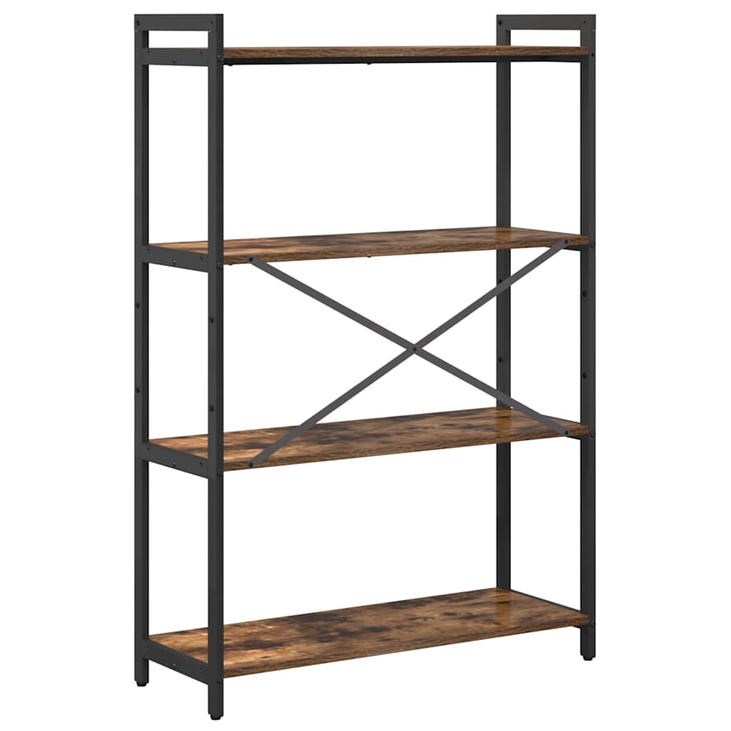 Bogreol 80 x 30 x 120 cm Konstrueret træ Røget eg