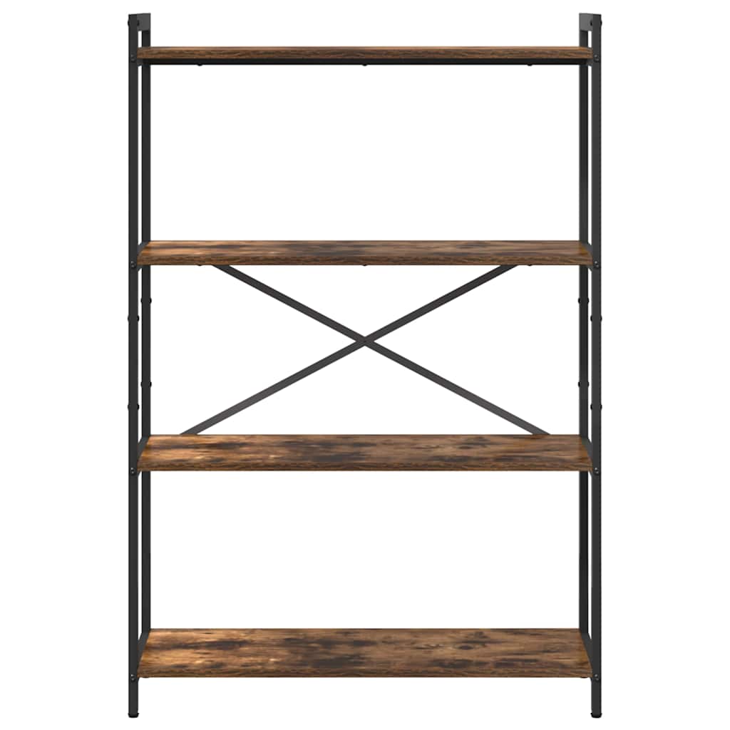 Bogreol 80 x 30 x 120 cm Konstrueret træ Røget eg