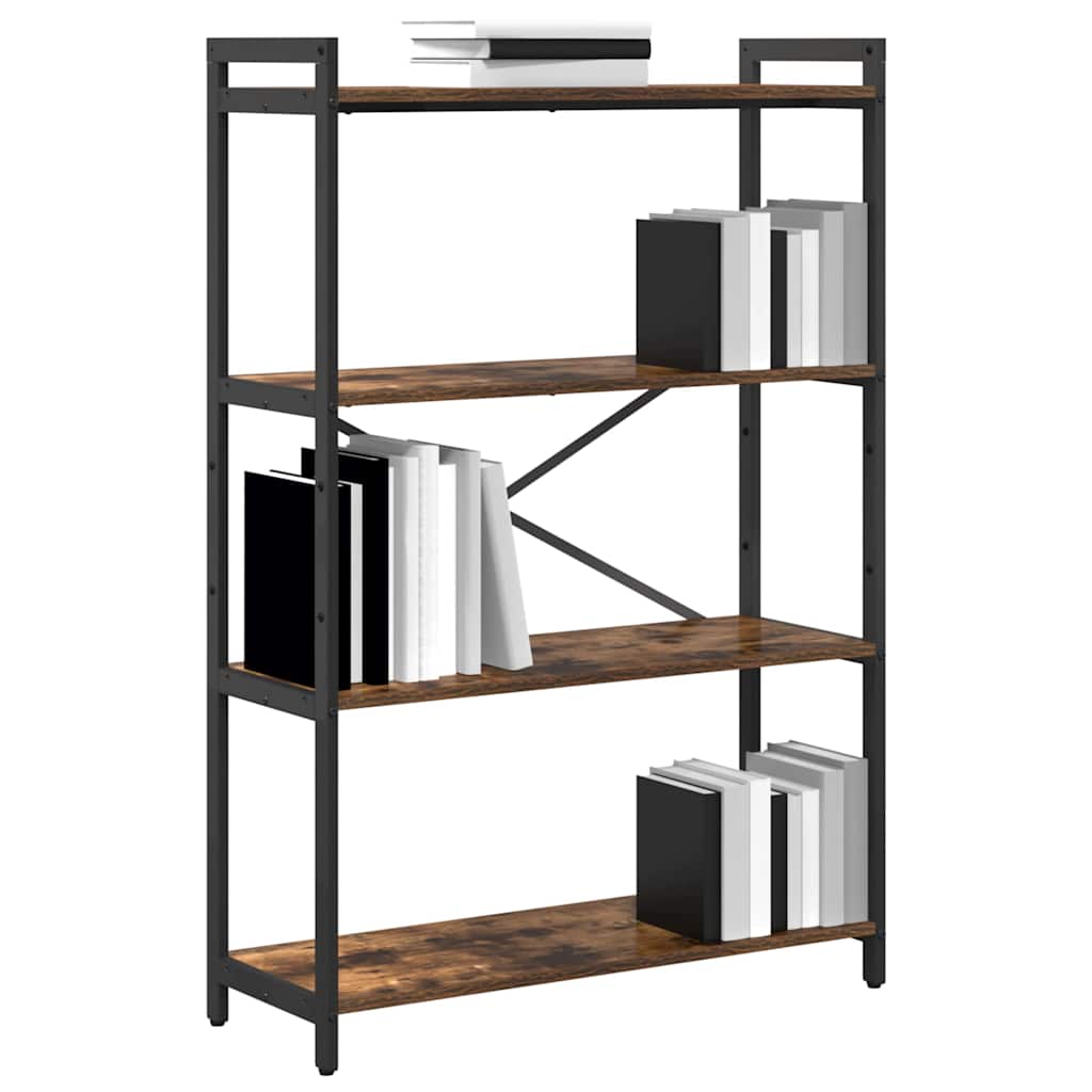 Bogreol 80 x 30 x 120 cm Konstrueret træ Røget eg