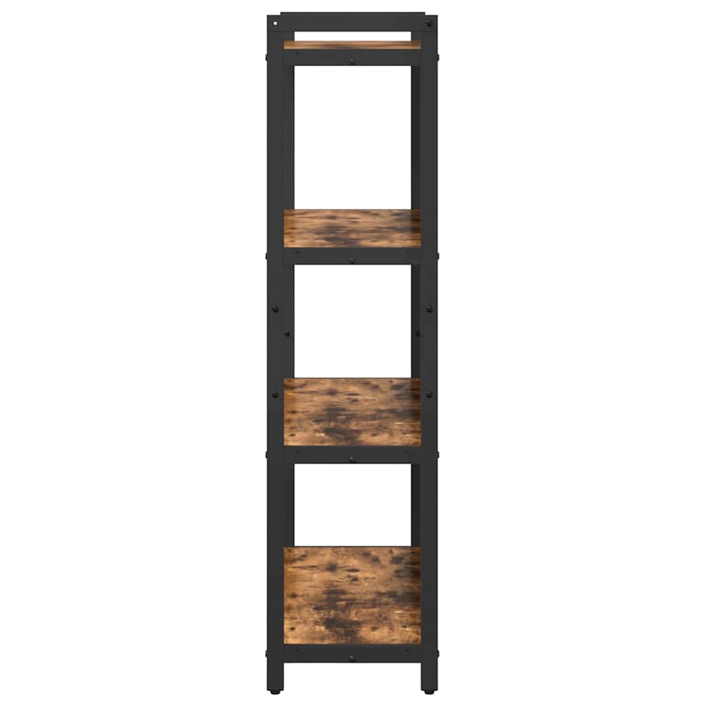 Bogreol 80 x 30 x 120 cm Konstrueret træ Røget eg