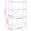 Bogreol 80 x 30 x 120 cm Konstrueret træ Røget eg