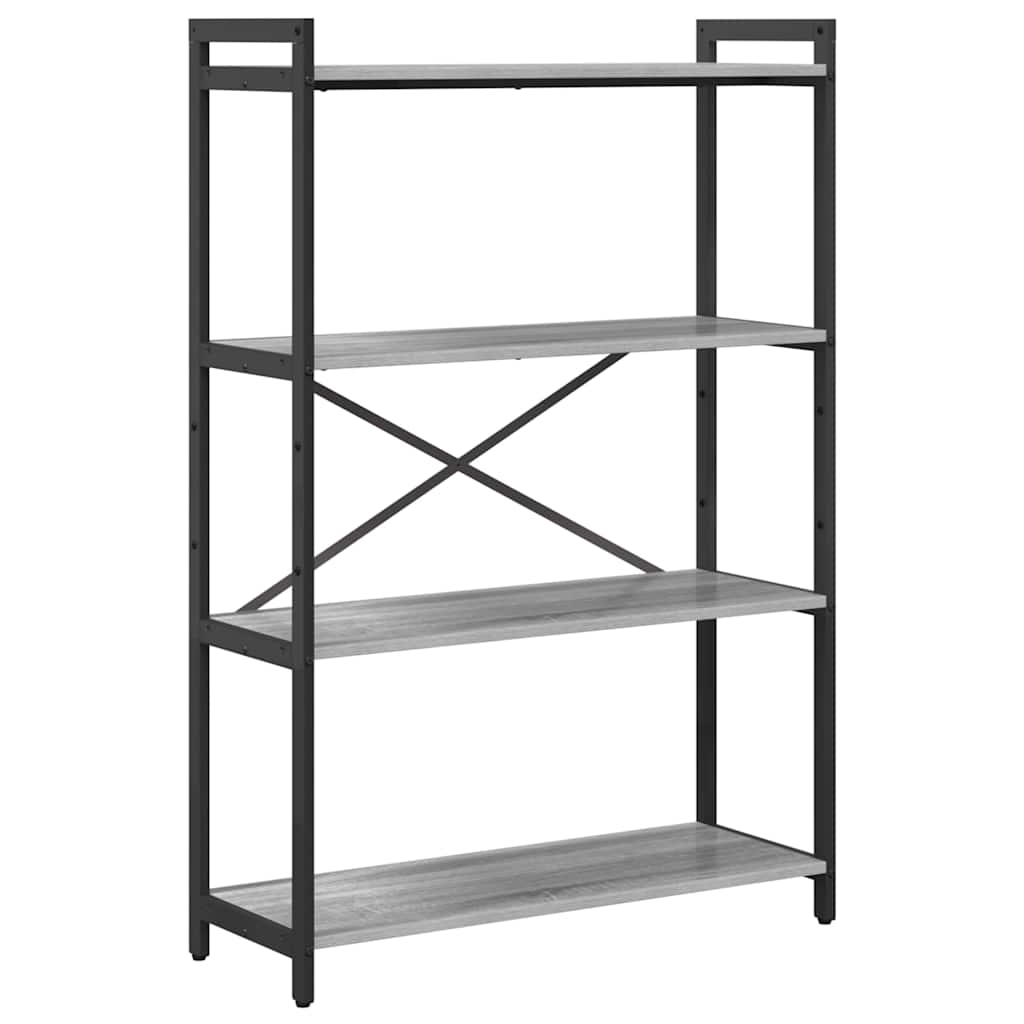 Bogreol 80 x 30 x 120 cm Konstrueret træ Grå sonoma-eg