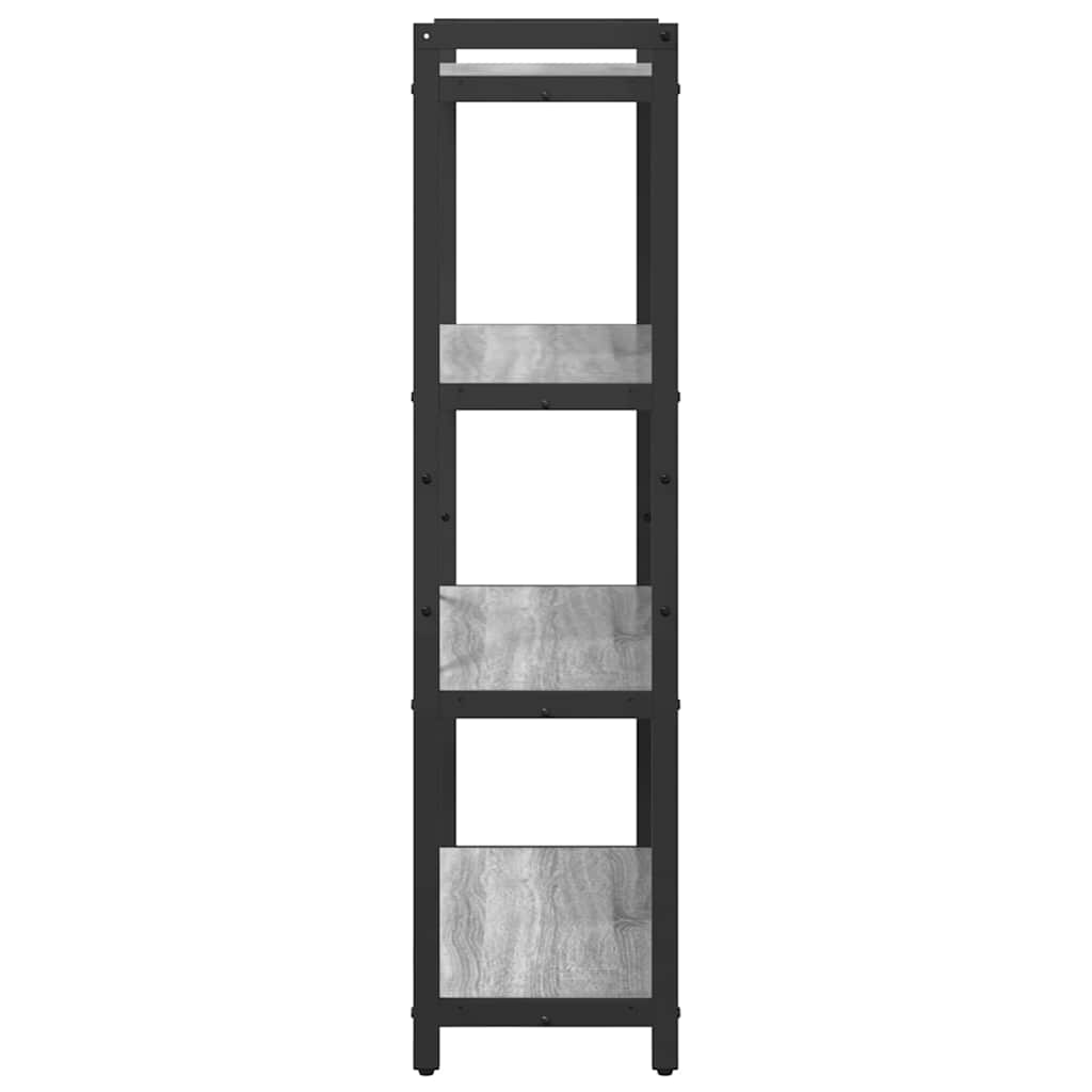 Bogreol 80 x 30 x 120 cm Konstrueret træ Grå sonoma-eg