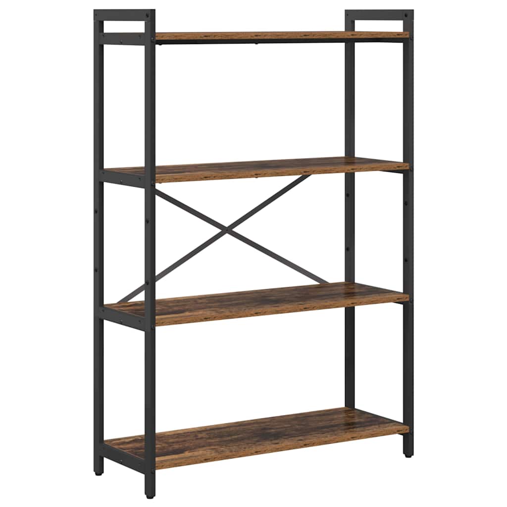 Bogreol 80 x 30 x 120 cm Konstrueret træ Gammelt træ