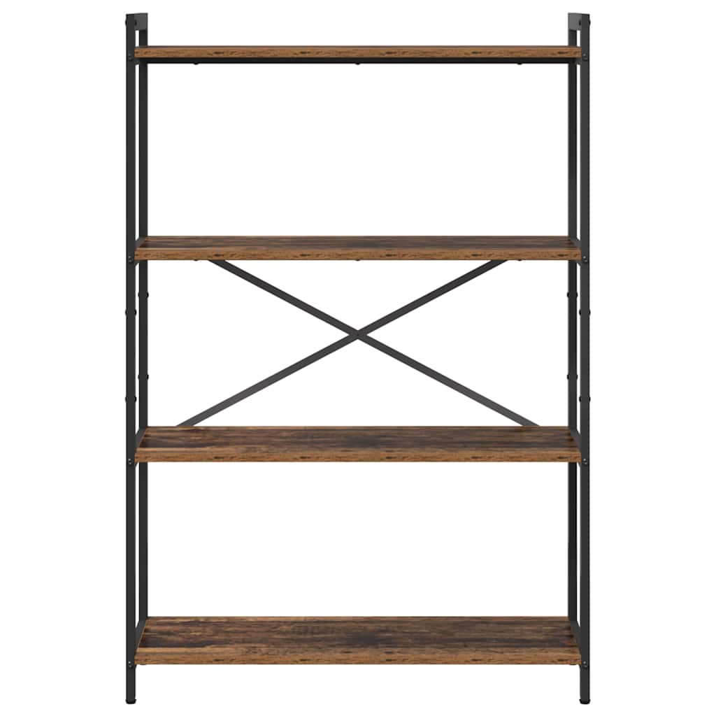 Bogreol 80 x 30 x 120 cm Konstrueret træ Gammelt træ