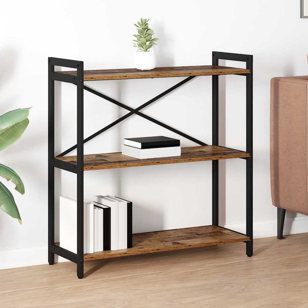 Bogreol 80 x 30 x 85 cm Konstrueret træ Gammelt træ