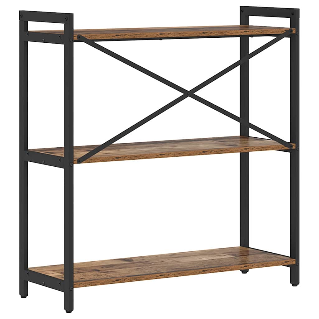 Bogreol 80 x 30 x 85 cm Konstrueret træ Gammelt træ