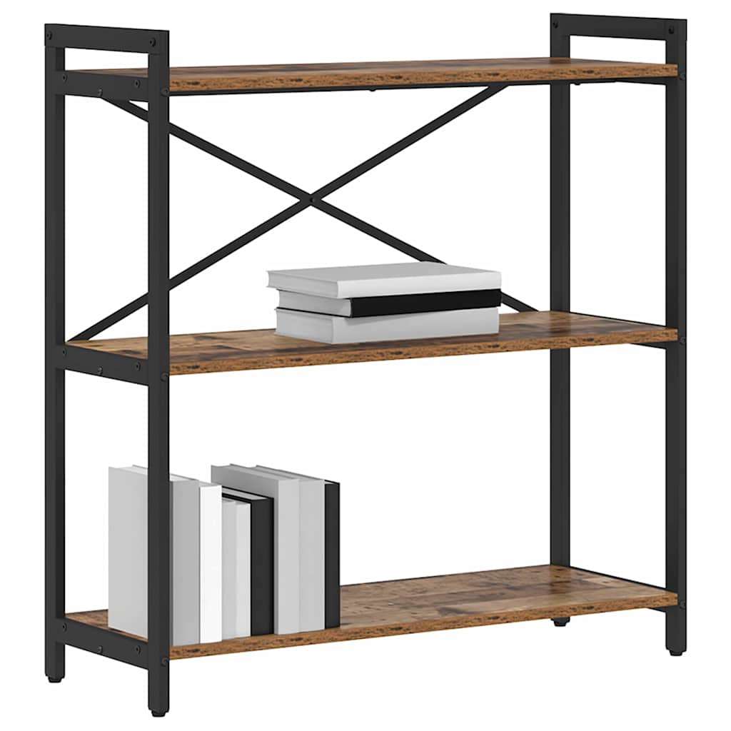 Bogreol 80 x 30 x 85 cm Konstrueret træ Gammelt træ