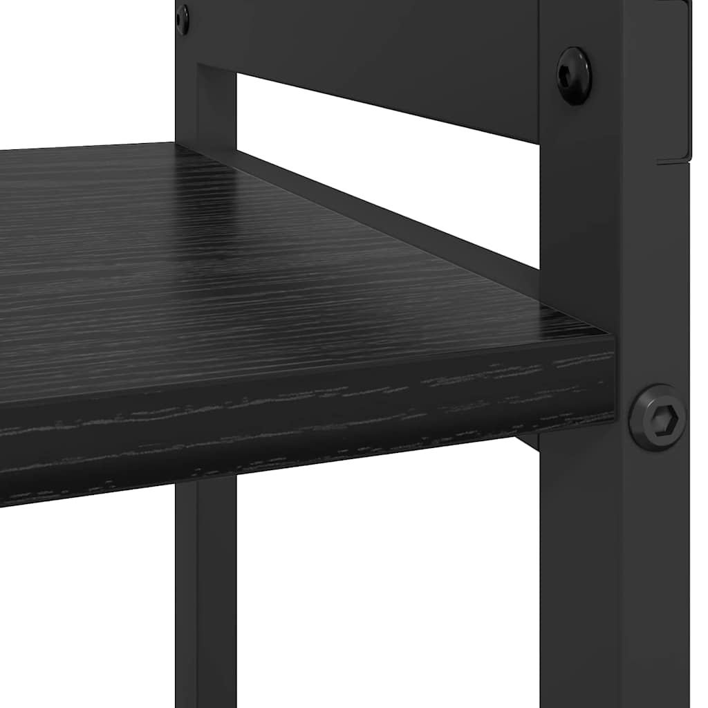 Bogreol 80 x 30 x 50 cm Konstrueret træ Sort eg