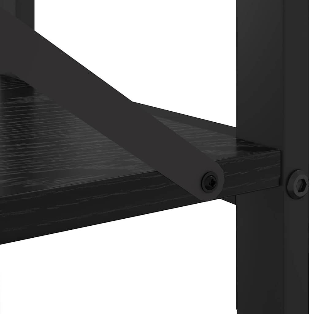 Bogreol 80 x 30 x 50 cm Konstrueret træ Sort eg