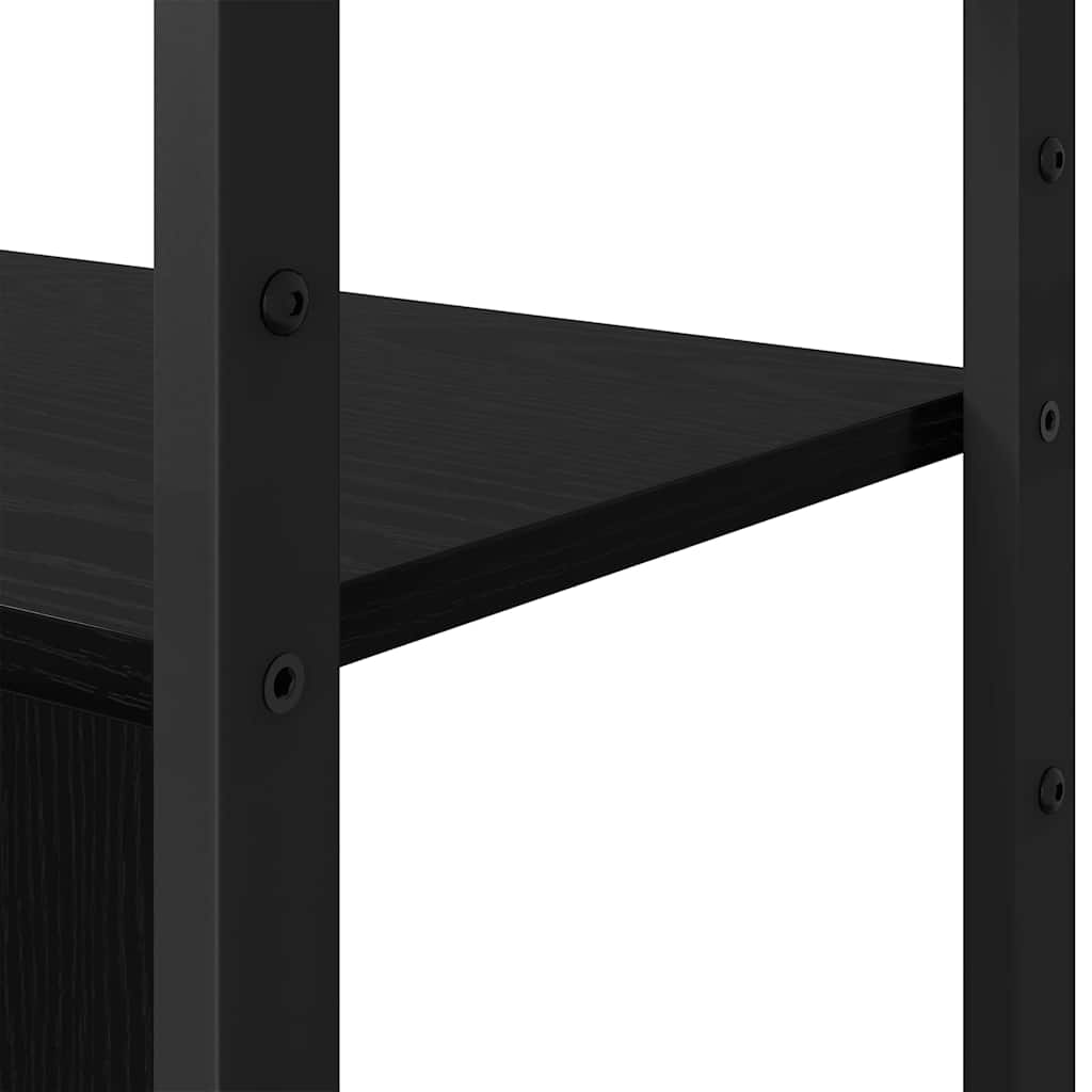 Bogreol 80 x 30 x 155,5 cm Konstrueret træ Sort eg