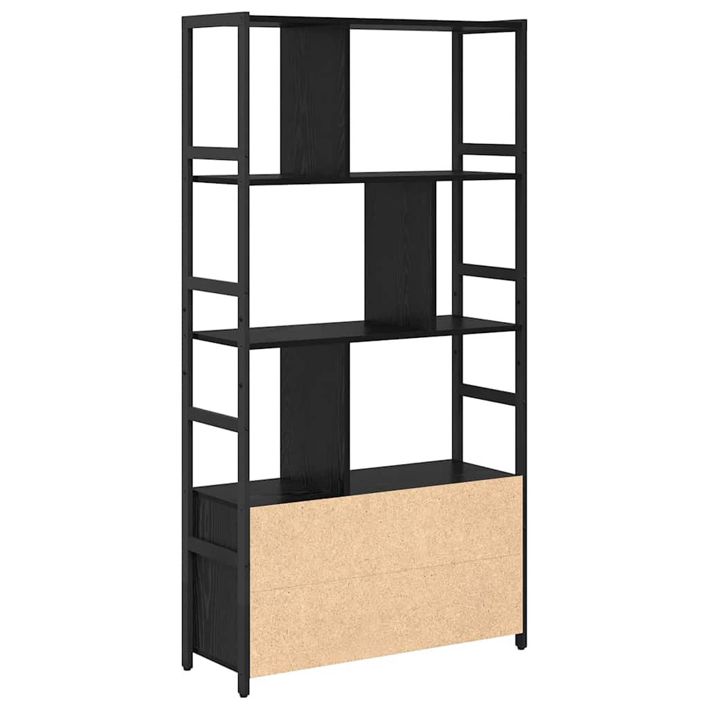 Bogreol 80 x 30 x 155,5 cm Konstrueret træ Sort eg