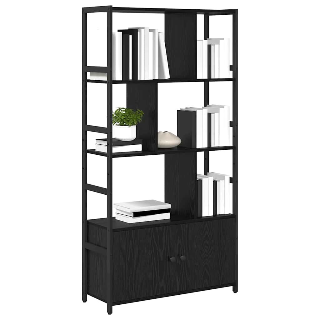 Bogreol 80 x 30 x 155,5 cm Konstrueret træ Sort eg