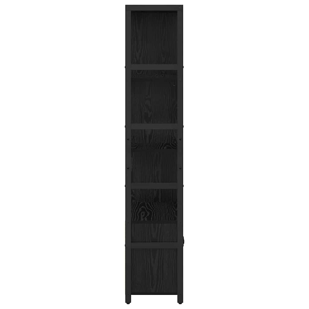 Bogreol 80 x 30 x 155,5 cm Konstrueret træ Sort eg