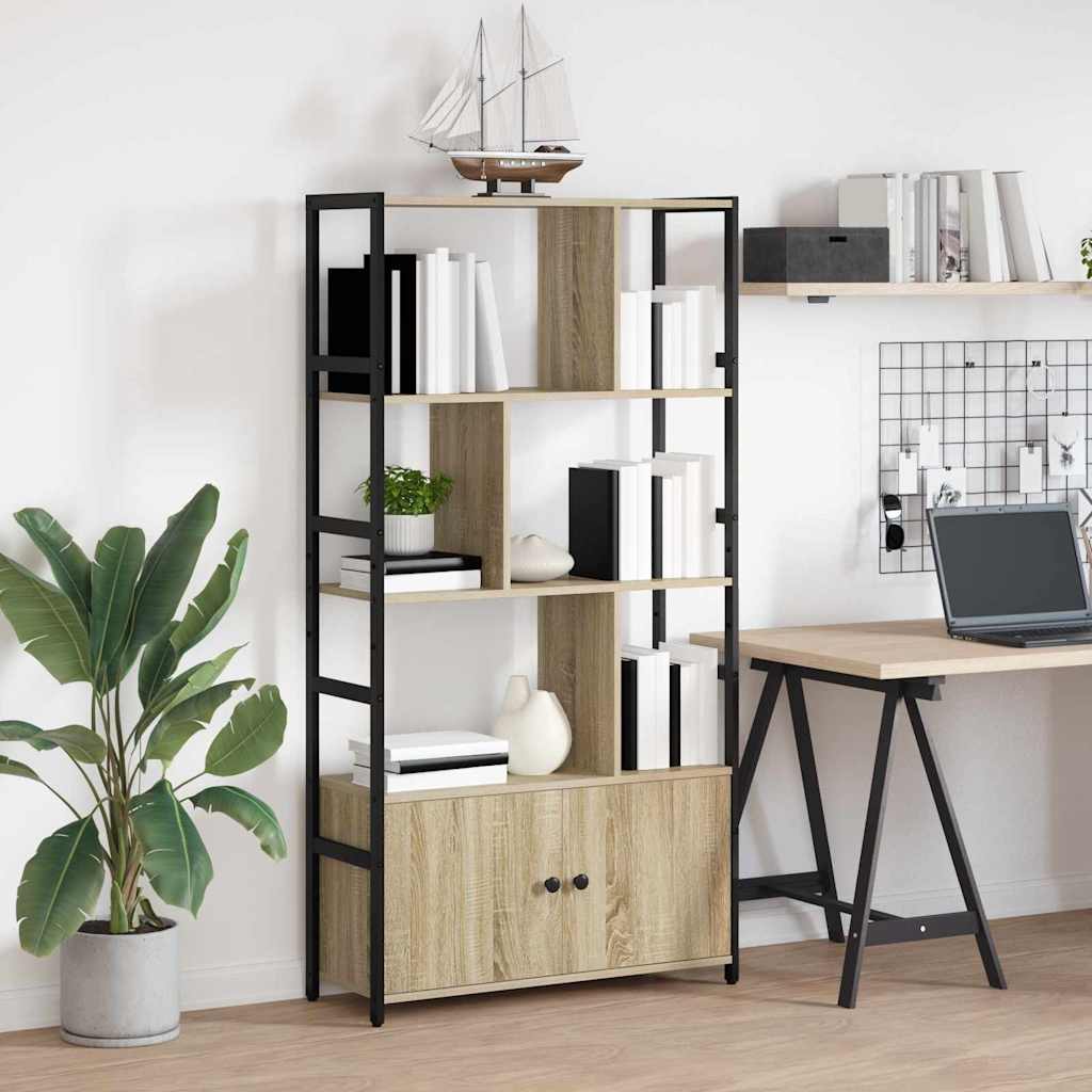 Bogreol 80 x 30 x 155,5 cm Konstrueret træ Sonoma eg