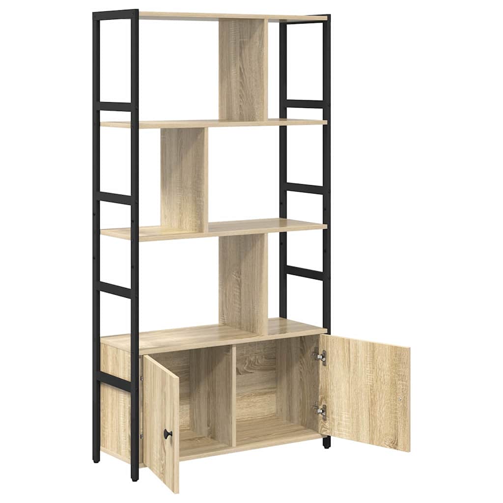 Bogreol 80 x 30 x 155,5 cm Konstrueret træ Sonoma eg