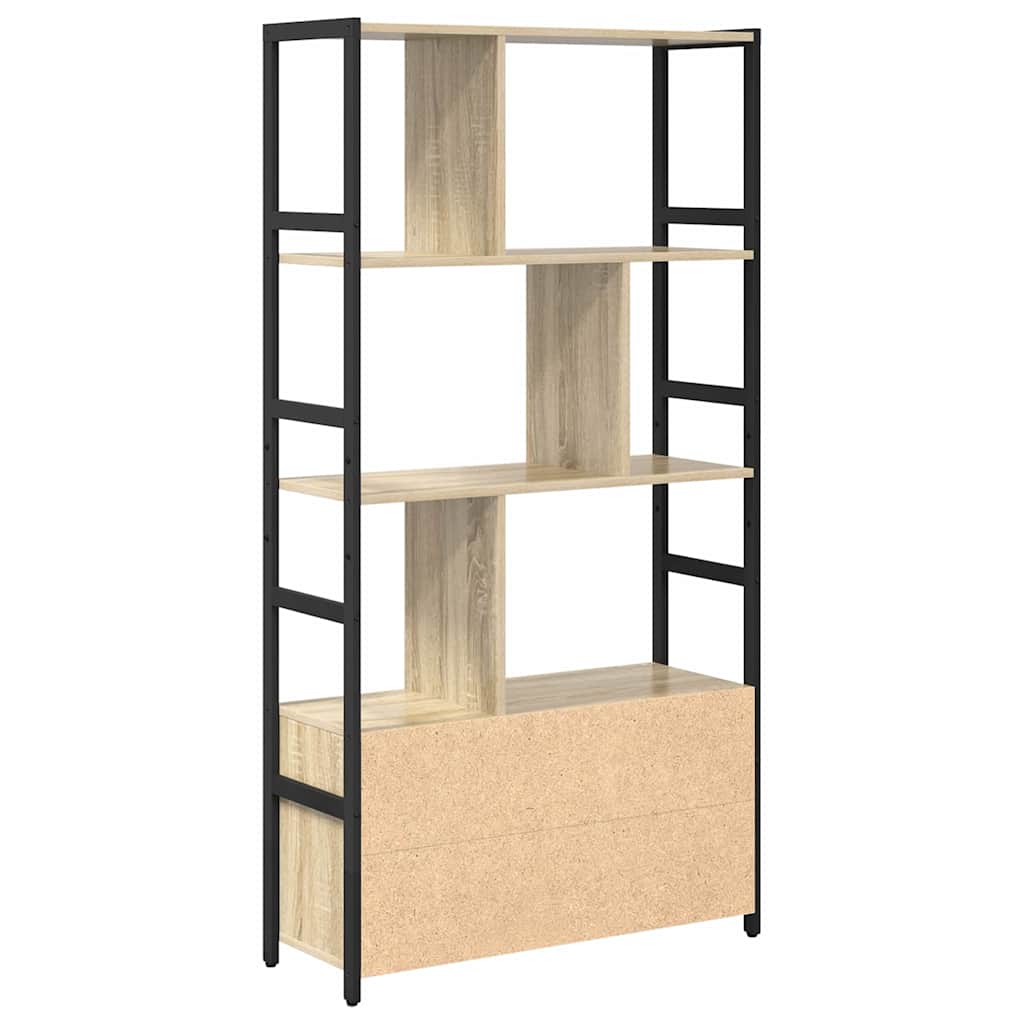 Bogreol 80 x 30 x 155,5 cm Konstrueret træ Sonoma eg