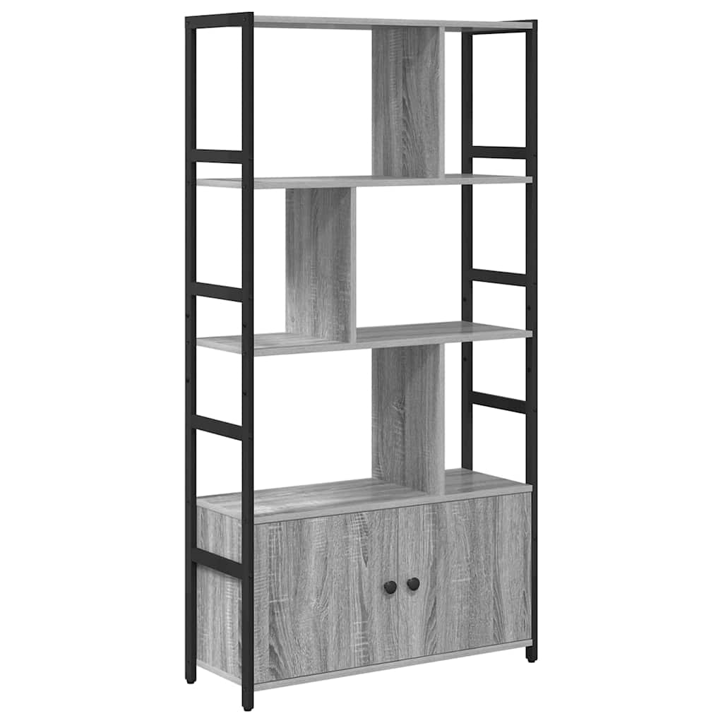 Bogreol 80 x 30 x 155,5 cm Konstrueret træ Grå sonoma-eg