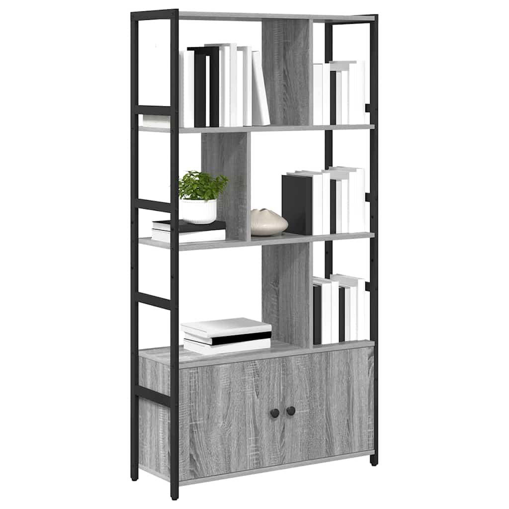 Bogreol 80 x 30 x 155,5 cm Konstrueret træ Grå sonoma-eg