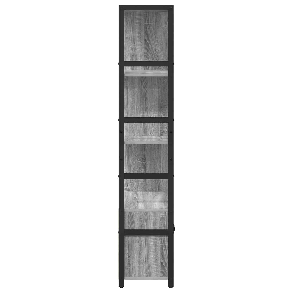 Bogreol 80 x 30 x 155,5 cm Konstrueret træ Grå sonoma-eg