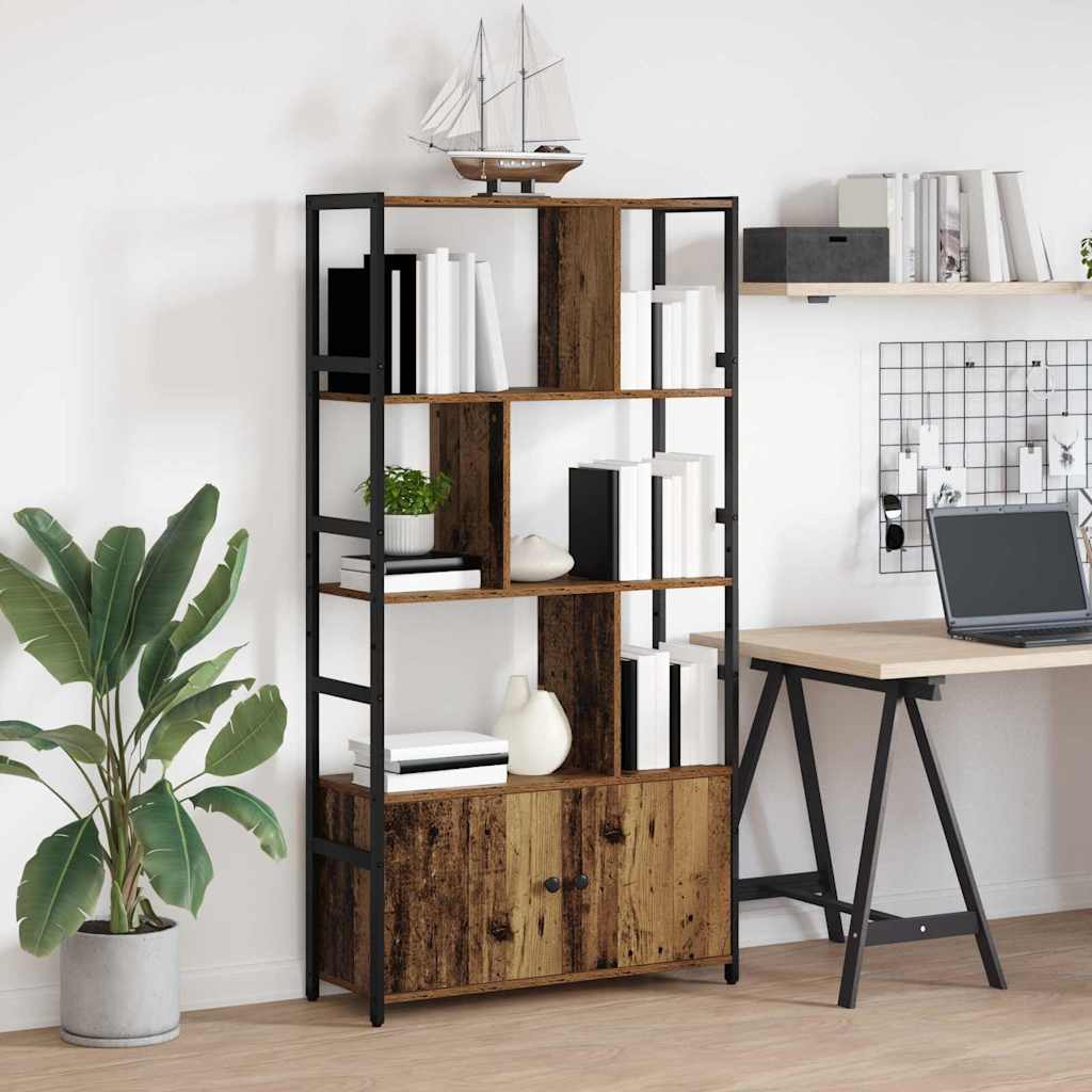Bogreol 80 x 30 x 155,5 cm Konstrueret træ Gammelt træ