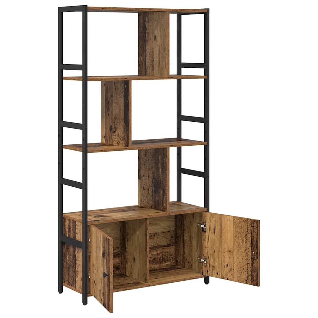 Bogreol 80 x 30 x 155,5 cm Konstrueret træ Gammelt træ
