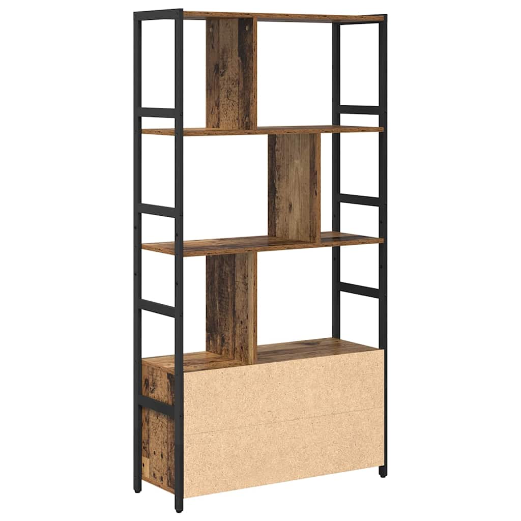 Bogreol 80 x 30 x 155,5 cm Konstrueret træ Gammelt træ
