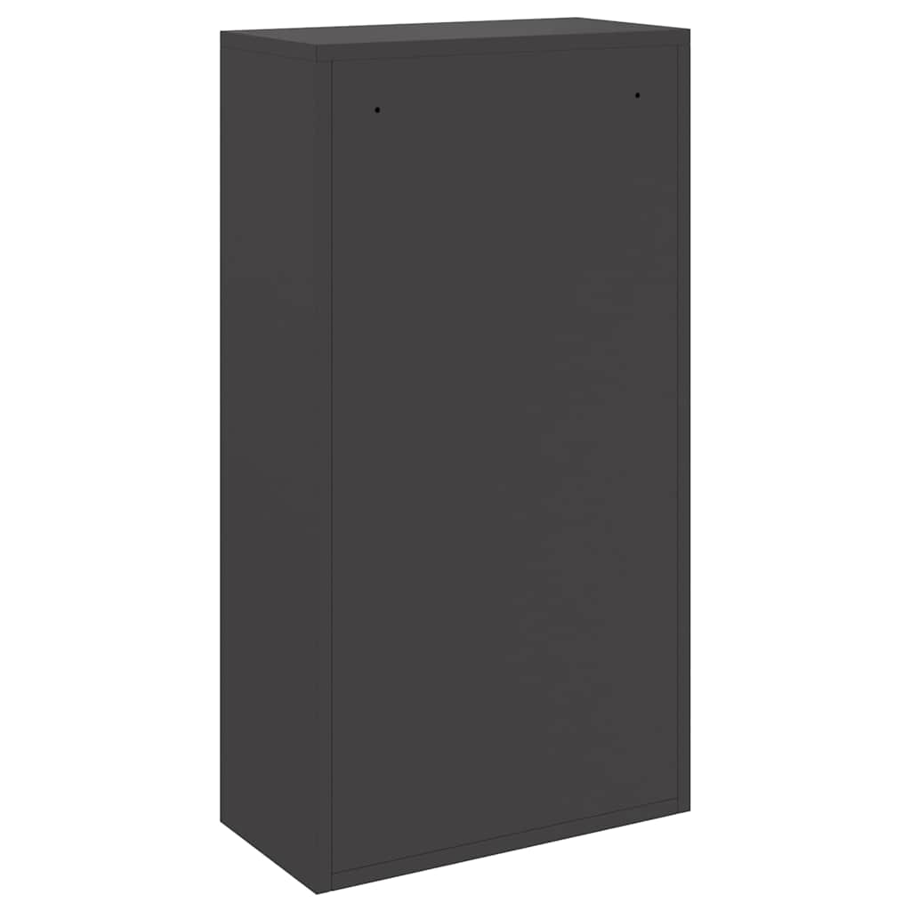 Pakke drop boks med opbevaring Sort 44 x 22 x 82 cm Stål